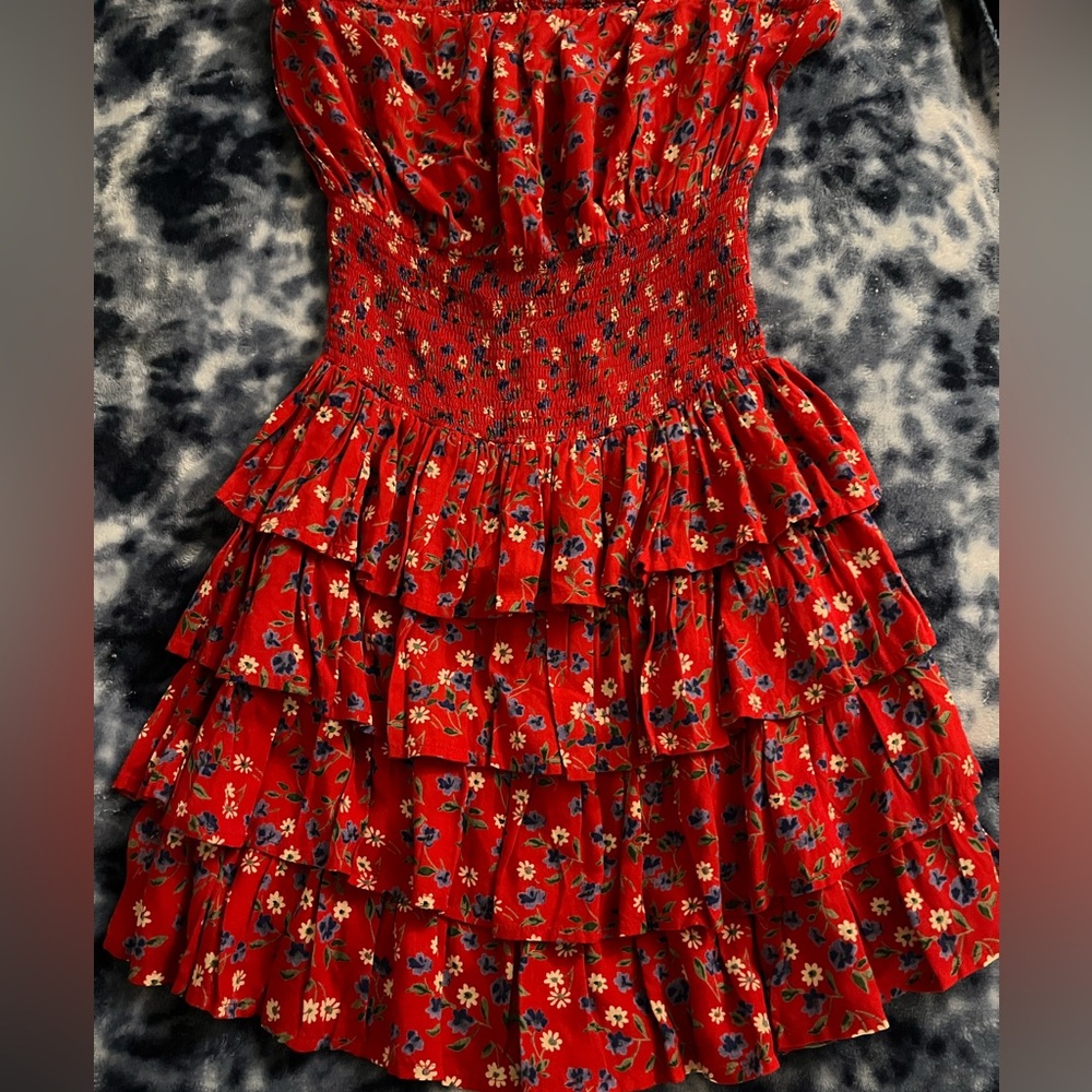 Patrons of Peace Red Floral Dress